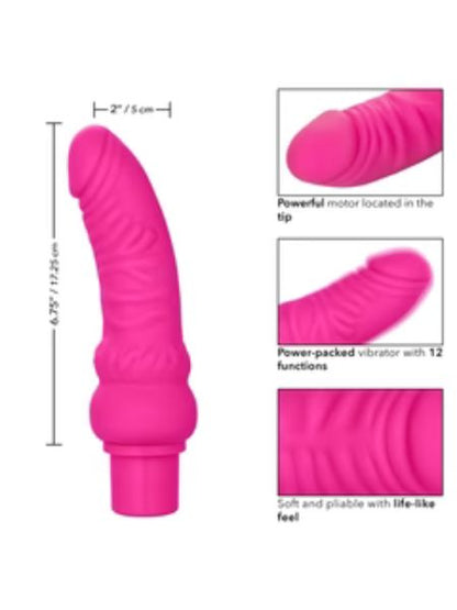 RECHARGEABLE POWER STUD CURVE SILICONE VIBRATING DONG