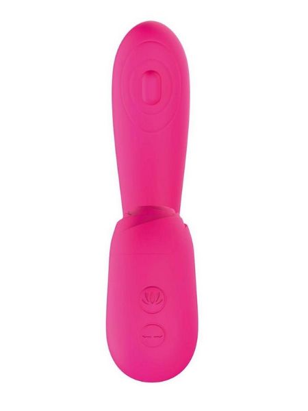 SUCTION THUMPER RECHARGEABLE SILICONE VIBRATOR CLITORAL STIMULATOR - PINK