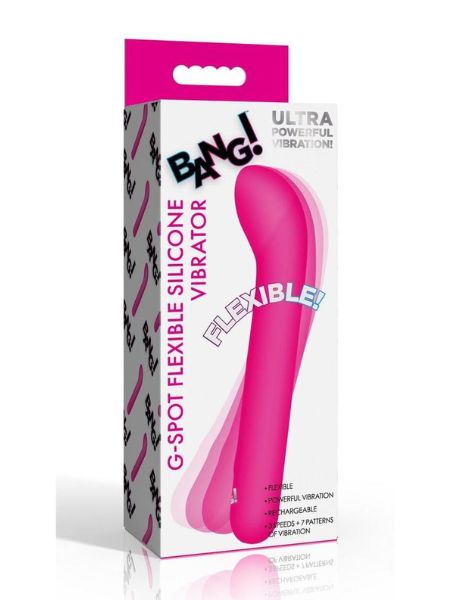 G-SPOT FLEXIBLE RECHARGEABLE SILICONE VIBRATOR - PINK