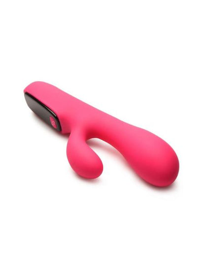 DIGITAL RECHARGEABLE SILICONE RABBIT VIBRATOR - PINK