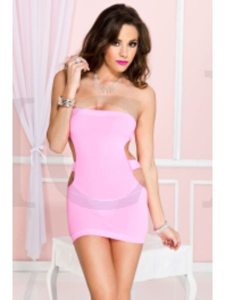 STRAPLESS CUT-OUT MINI DRESS