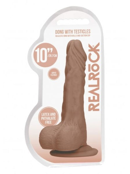 REALROCK SKIN REALISTIC DILDO WITH BALLS - 10 INCH