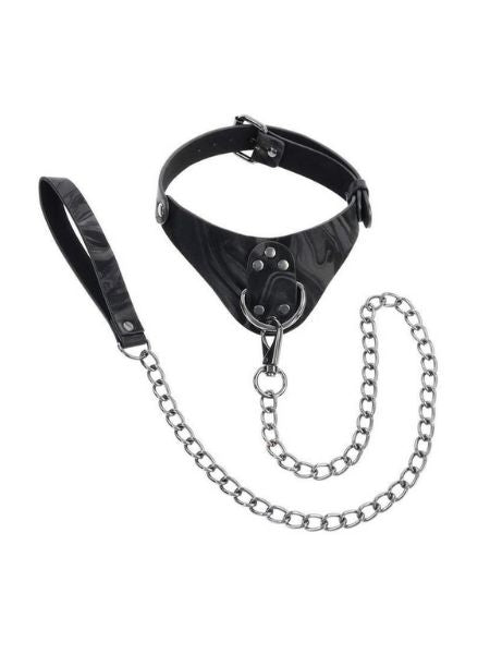 VELVET NOIR COLLAR & LEASH - BLACK