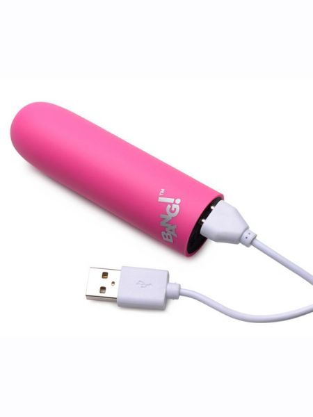 RECHARGEABLE VIBRATING SILICONE BULLET - 10X