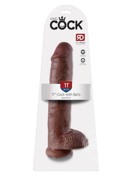 KING COCK DILDO WITH BALLS 11 INCH