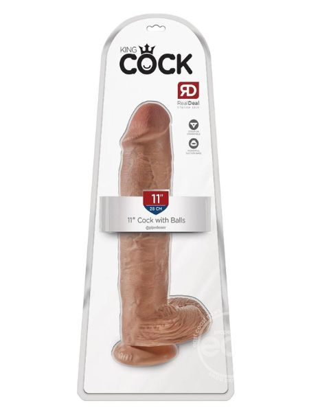 KING COCK DILDO WITH BALLS 11 INCH