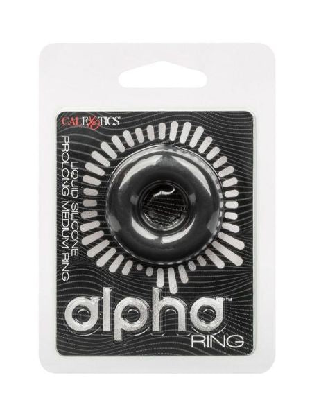 SILICONE PROLONG COCK RING - MEDIUM - BLACK