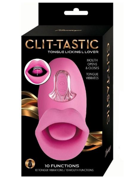 CLIT - TASTIC TONGUE LICKING LOVER RECHARGEABLE SILICONE STIMULATOR - PINK