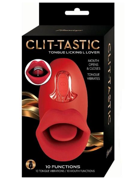 CLIT - TASTIC TONGUE LICKING LOVER RECHARGEABLE SILICONE STIMULATOR - RED