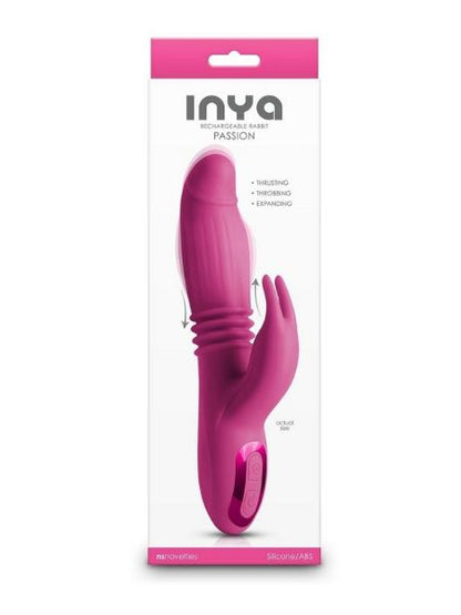 RECHARGEABLE SILICONE RABBIT VIBRATOR - PINK