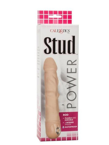 POWER STUD ROD VIBRATING DILDO - VANILLA