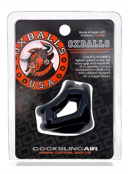 OXBALLS "COCKSLING AIR" COCK AND BALL SLING - BLACK
