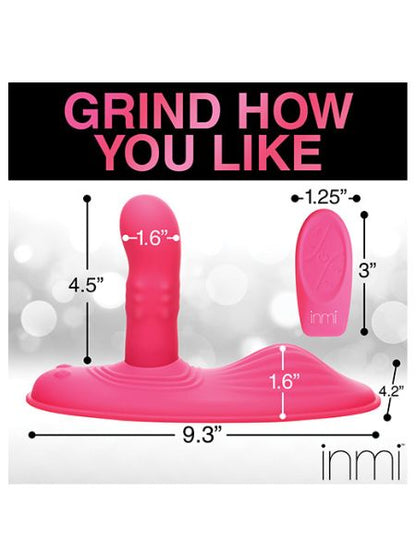ROTATING & VIBRATING  RECHARGEABLE SILICONE GRINDER  PAD WITH REMOTE  CONTROL  Pink