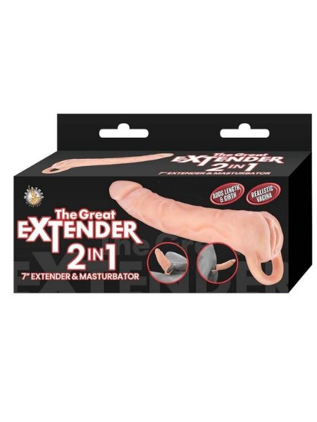 2 IN 1 EXTENDER & MASTURBATOR 7 INCH
