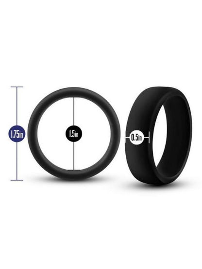 SILICONE GO PRO COCK RING - BLACK