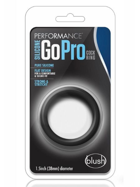 SILICONE GO PRO COCK RING - BLACK