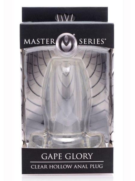 CLEAR HOLLOW ANAL PLUG - TOP OPEN - CLEAR