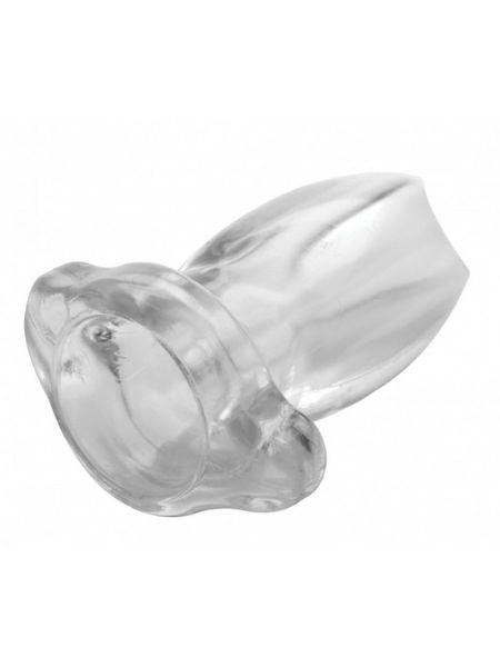 CLEAR HOLLOW ANAL PLUG - TOP OPEN - CLEAR