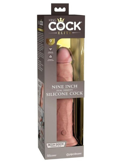 KING COCK ELITE DUAL DENSITY SILICONE DILDO 9IN