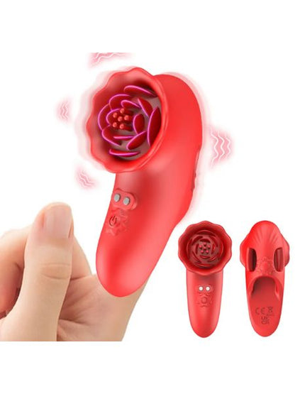 ROSE MINI FINGER DOUBLE MOTORS CLITORIS G SPOT VIBRATOR FOR WOMEN