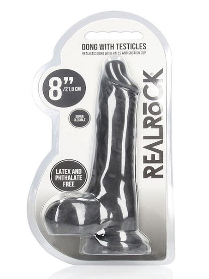 REALROCK SKIN REALISTIC DILDO WITH BALLS - 8 INCH