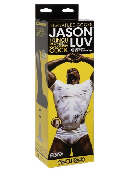 VAC - U - LOCK SIGNATURE COCKS JASON LUV DILDO 10 INCH - CHOLATE