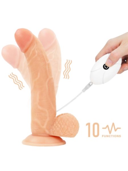VIBRATING EASY STRAPON SET 8.5 INCH - VANILLA