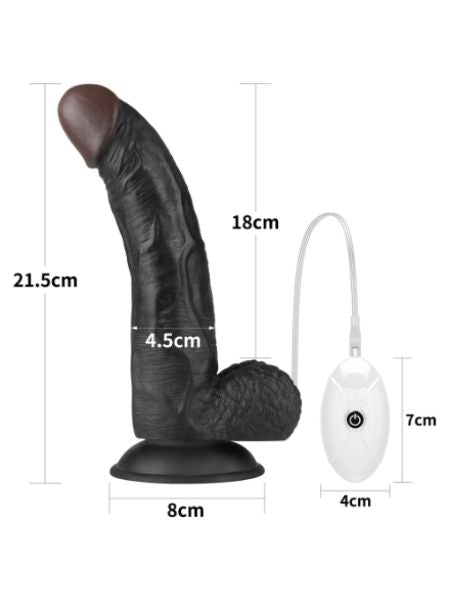 VIBRATING EASY STRAPON SET 8.5 INCH - BLACK