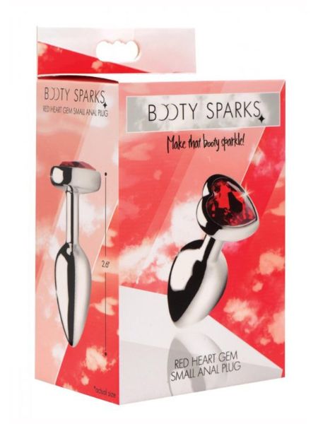 HEART GEM ANAL PLUG - RED
