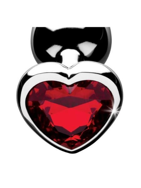 HEART GEM ANAL PLUG - RED