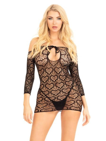 HEART NET MINI DRESS