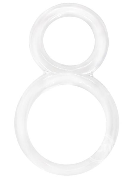 SUPER STRETCHY DOUBLE SILICONE COCK RING WATERPROOF