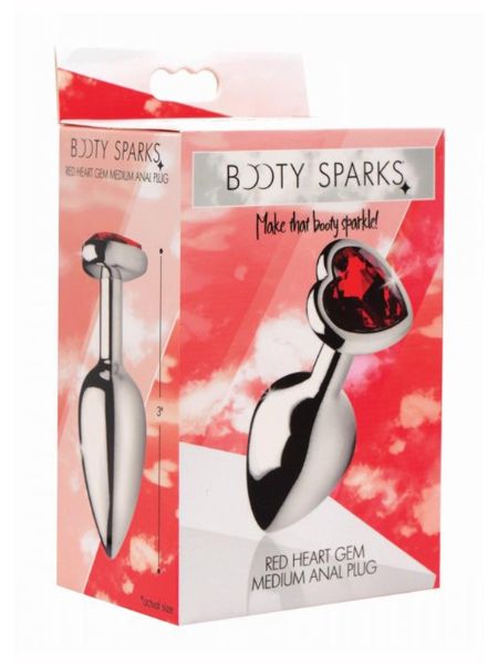 HEART GEM ANAL PLUG - RED