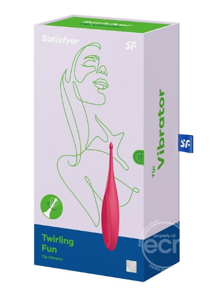 SATISFYER "TWIRLING FUN" SILICONE VIBRATOR - RED