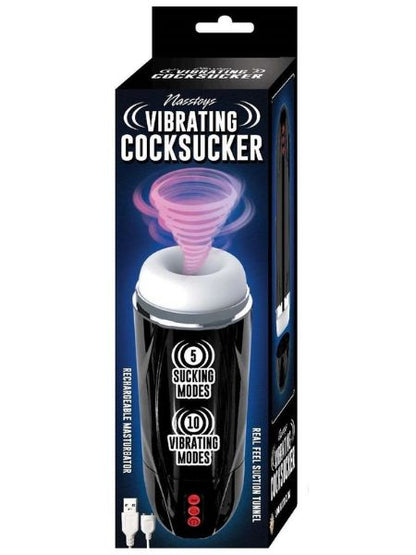 VIBRATING COCKSUCKER RECHARGEABLE MASTURBATOR - BLACK