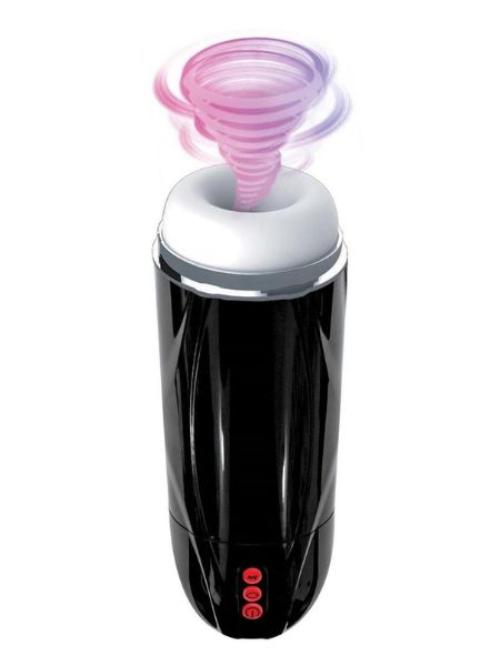 VIBRATING COCKSUCKER RECHARGEABLE MASTURBATOR - BLACK
