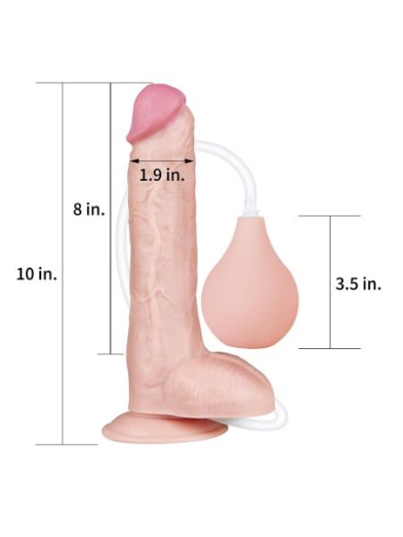 SQUIRT EXTREME DILDO 10 INCH - VANILLA