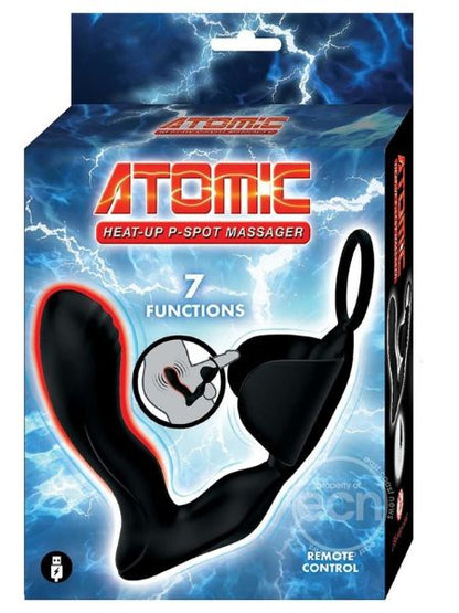 HEAT UP RECHARGEABLE SILICONE MASSAGER - BLACK