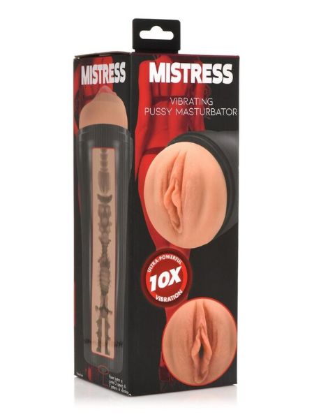 MISTRESS VIBRATING BIOSKIN PUSSY MASTURBATOR - VANILLA