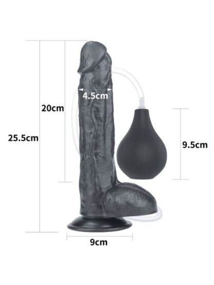 SQUIRT EXTREME DILDO 10 INCH - BLACK