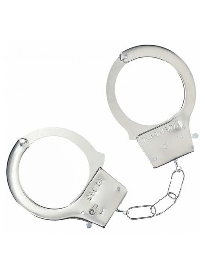 HEAVY-DUTY FLUFFY HANDCUFFS - SILVER