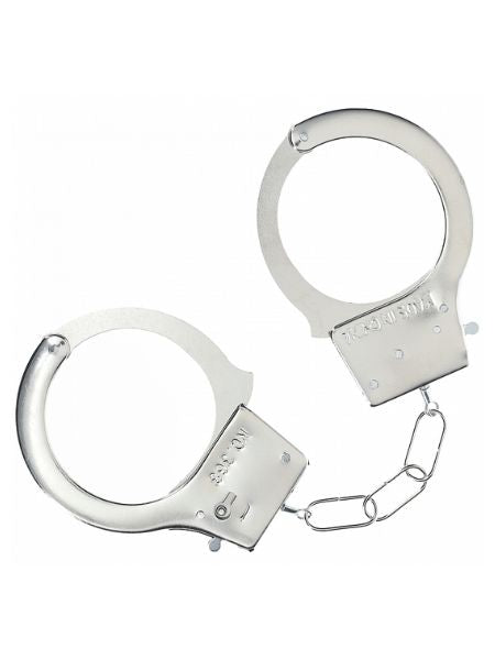 HEAVY-DUTY FLUFFY HANDCUFFS - SILVER