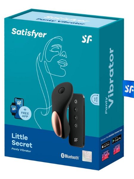 SATISFYER "LITTLE SECRET" SILICONE RECHARGEABLE PANTY VIBE WITH REMOTE