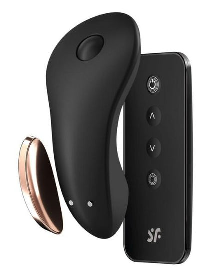 SATISFYER "LITTLE SECRET" SILICONE RECHARGEABLE PANTY VIBE WITH REMOTE