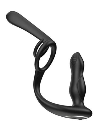 ENHANCER VIBRO PLUG & PENIS SHEATH-BLACK