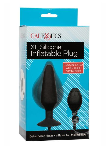 SILICONE INFLATABLE PLUG - BLACK