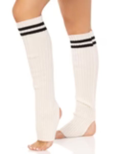 2 STIRRUP LEG WARMERS