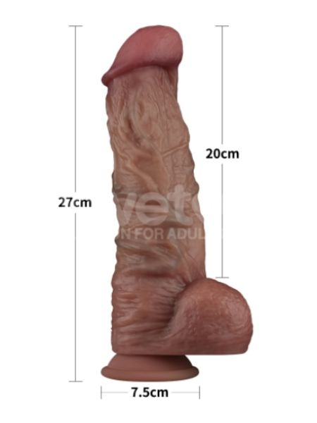 DUAL LAYERED SILICONE COCK XXL - 10.5 INCH