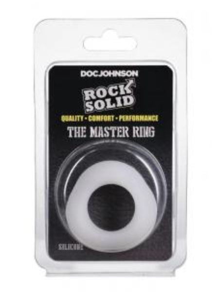 THE MASTER RING SILICONE COCK RING - WHITE