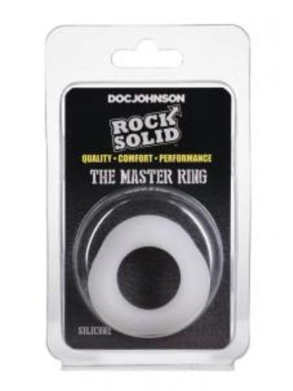 THE MASTER RING SILICONE COCK RING - WHITE